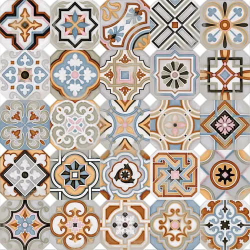 Vives Octogono Musichalls Multicolor 20x20