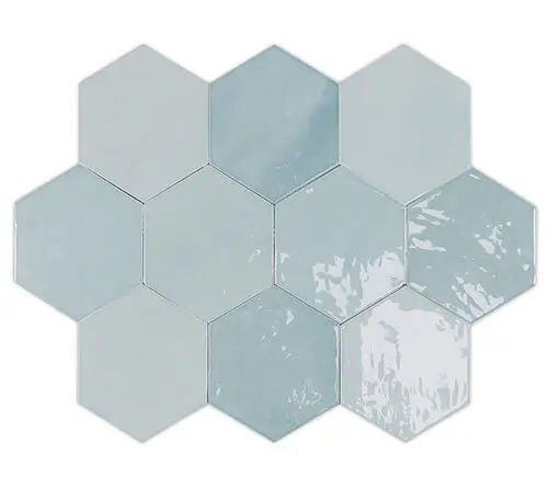 WOW Zellige Hexa Aqua Mix 10,8x12,4