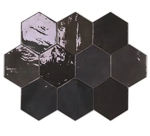 WOW Zellige Hexa Graphite Mix 10,8x12,4