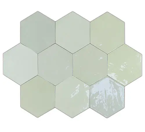 WOW Zellige Hexa Mint Mix 10,8x12,4