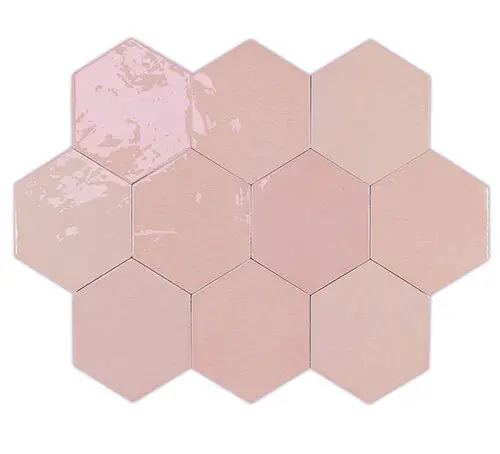 WOW Zellige Hexa Pink Mix 10,8x12,4